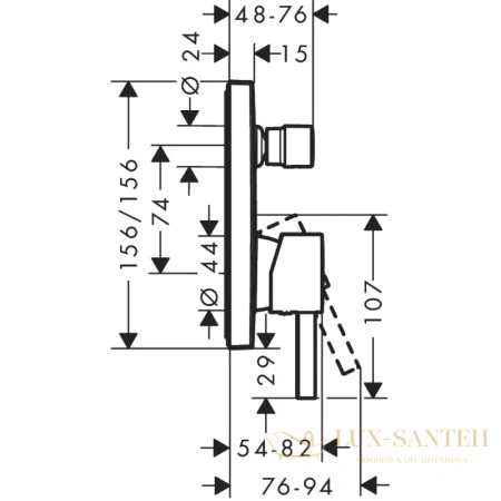 смеситель для ванны hansgrohe finoris 76416700, белый матовый