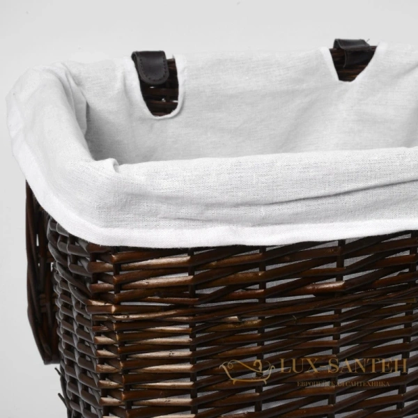 плетеная корзина wasserkraft isar wb-130-l для белья, темно-коричневый