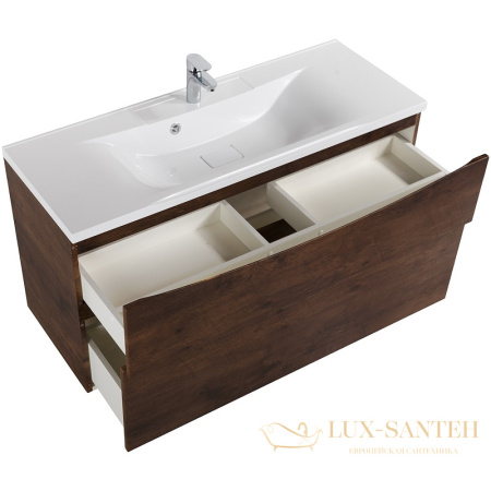 тумба под раковину belbagno marino-h60 marino-h60-1100-2c-so-rw-p 110 см подвесная, rovere moro