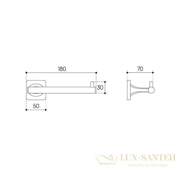держатель для туалетной бумаги aqueduto respingo res0945, оружейная сталь