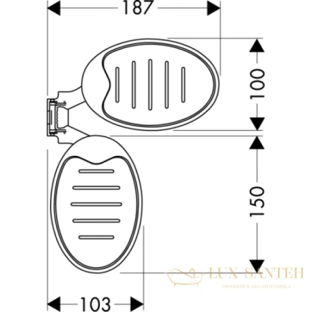 набор мыльниц hansgrohe raindance cassetta 28698000