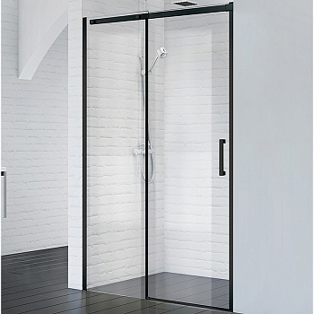 душевая дверь belbagno acqua acqua-bf-1-150-c-nero 150 см профиль черный, стекло прозрачное 