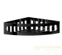 полка gessi rilievo 59561.299 угловая для душа, black xl