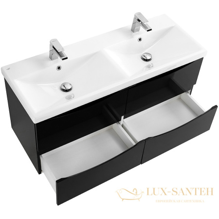 тумба под раковину belbagno marino-cer marino-cer-1200-4c-so-2-nl-p 120 см подвесная, nero lucido