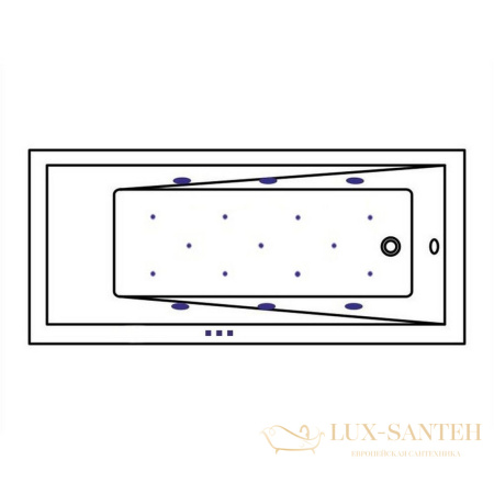 ванна whitecross wave slim 160x80 "relax", 0111.160080.100.relax.br, белый