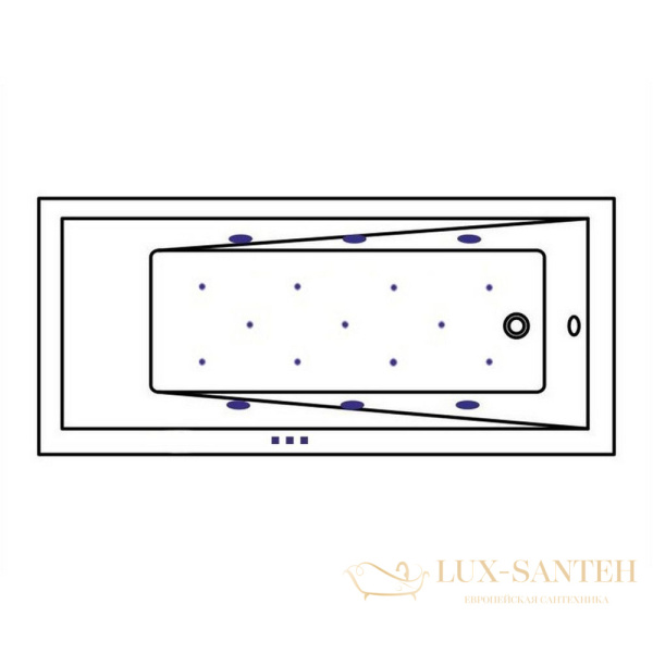 ванна whitecross wave slim 160x80 "relax", 0111.160080.100.relax.gl, белый