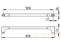 полотенцедержатель 600 мм, keuco edition 400, 11501210600, нержавеющая сталь шлифованная