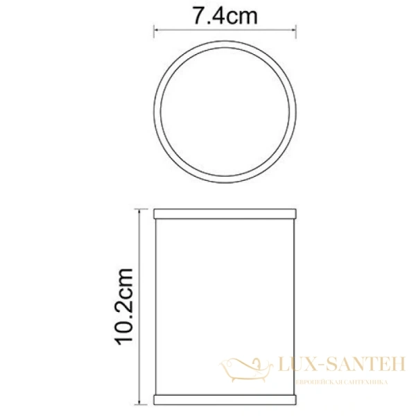 стакан wasserkraft rossel k-5728, кремовый