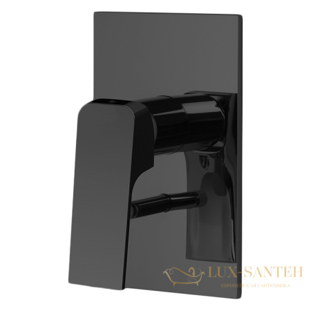 смеситель встсраиваемый для душа fima carlo frattini fit, f3389x2ns, 2 выхода, (внешняя часть), черный матовый