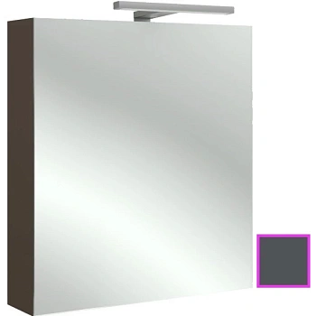 зеркальный шкаф jacob delafon odeon up eb795gru-442 левосторонний 60х65 см, серый антрацит