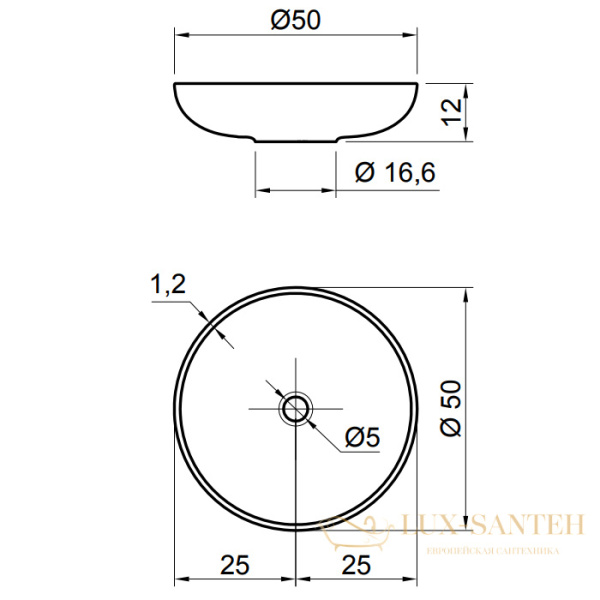 раковина накладная antonio lupi verso, 50х50 см, без перелива, с донным клапаном (хром), из материала: flumood, белый глянцевый