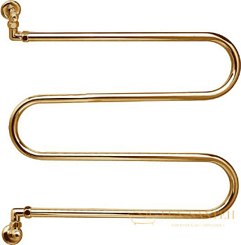 полотенцесушитель водяной margaroli vento 400go, высота 58.5 см, ширина 60 см, золото