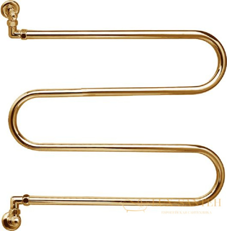 полотенцесушитель водяной margaroli vento 400go, высота 58.5 см, ширина 60 см, золото