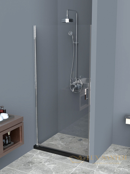 душевая дверь belbagno uno uno-b-1-100-c-cr 100 см профиль хром, стекло прозрачное