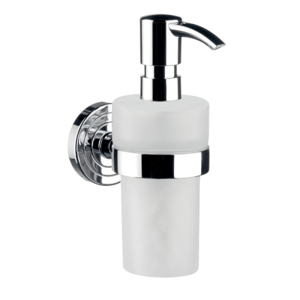 дозатор для жидкого мыла emco polo, 0721 001 02, подвсеной, стекло прозрачное, подвесной, цвет хром