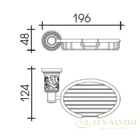 мыльница schein carving 7065009, хром