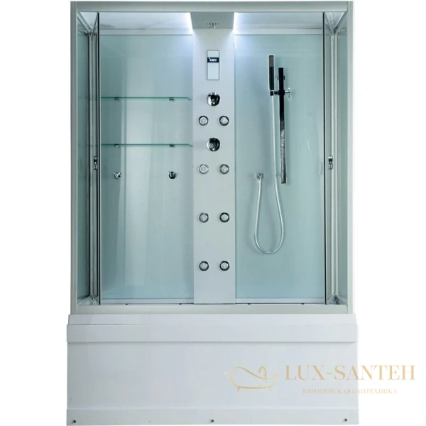 душевая кабина timo lux tl-1505 148x82x220 см, стекло прозрачное