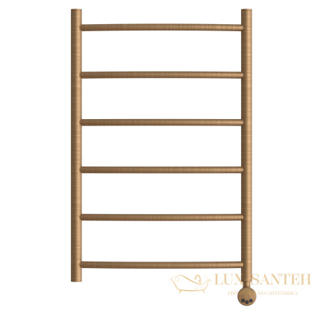 полотенцесушитель 500x800 электрический point афина pn04158bre п6, левый/правый бронза