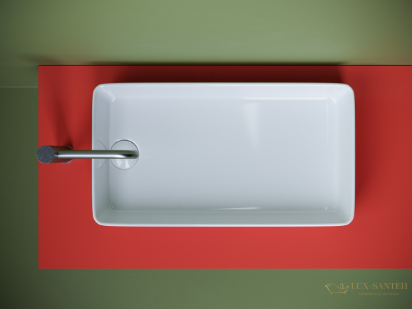 раковина накладная ceramica nova element cn5048, 620*340*110 мм, белый