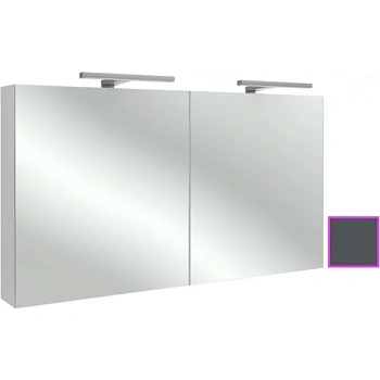 зеркальный шкаф jacob delafon odeon up eb798ru-442 120х65 см, серый антрацит