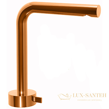 смеситель для раковины, fantini af/21, 27 p9 a006wf, 1 отв., без донного клапана, излив 155мм, matt copper pvd