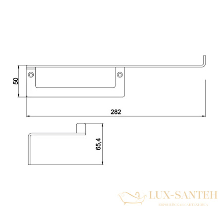бумагодержатель с полочкой almar accessories e317000.cr, хром