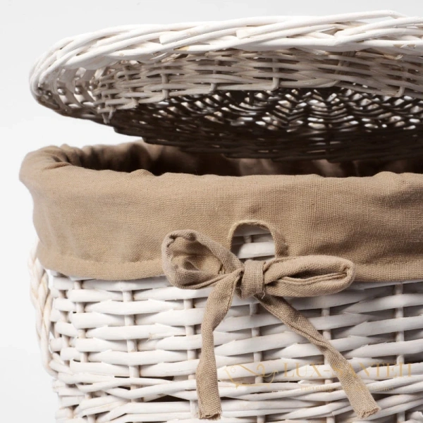 плетеная корзина wasserkraft aller wb-106-l для белья, белый