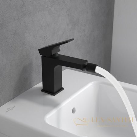 смеситель villeroy & boch architectura square tvb125001000k5 для биде, черный матовый