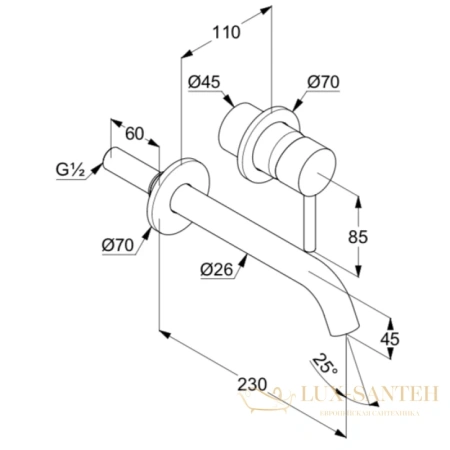 смеситель для раковины kludi bozz 382450576, хром