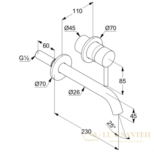 смеситель для раковины kludi bozz 382450576, хром