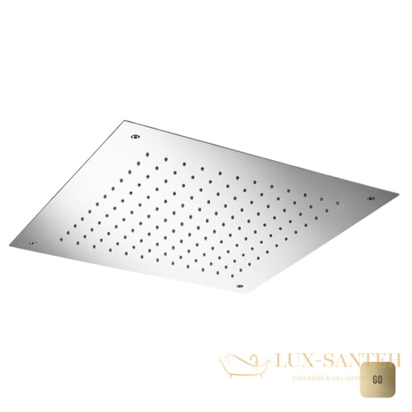 верхний душ встраиваемый 500х500 мм, almar square temptation, e044024.go, золото pvd