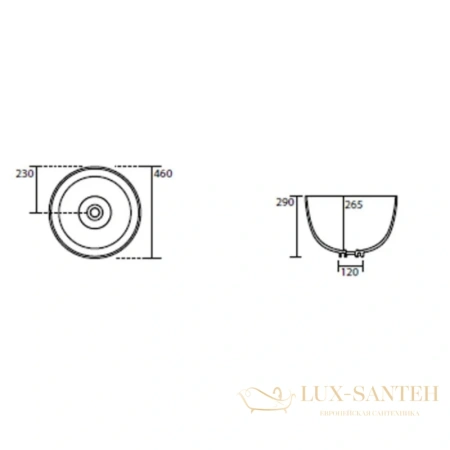 раковина kerasan ciotola 430101 46x46 см, белый