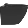 подвесной безободковый унитаз rea carlo mini rea-c8489 с сиденьем микролифт, черный матовый