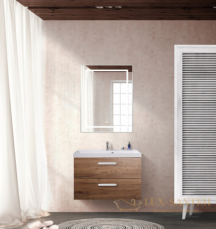 тумба под раковину belbagno aurora aurora-700-2c-so-rt 70 см подвесная, rovere tabacco