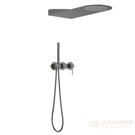 душевая система для душа встраиваемая timo saona sx-2340/18sm, черное золото  