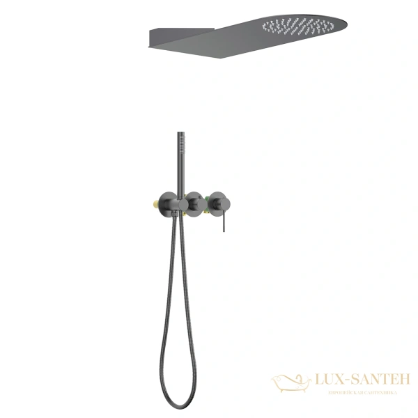 душевая система для душа встраиваемая timo saona sx-2340/18sm, черное золото  