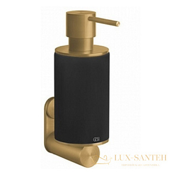 дозатор gessi 316 accessories 54714.727 подвесной, brushed brass pvd/черный