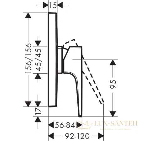 смеситель для душа hansgrohe metropol 32565670