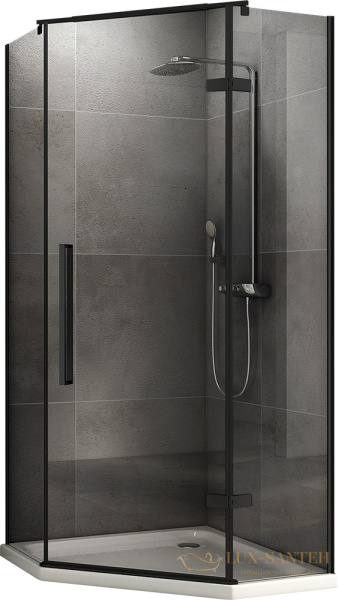 душевой уголок abber ewiges wasser ag05100b, цвет черный