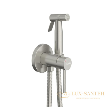 гигиенический душ со встраиваемым смесителем и встроенной частью cezares relax-dif-in, нержавеющая сталь