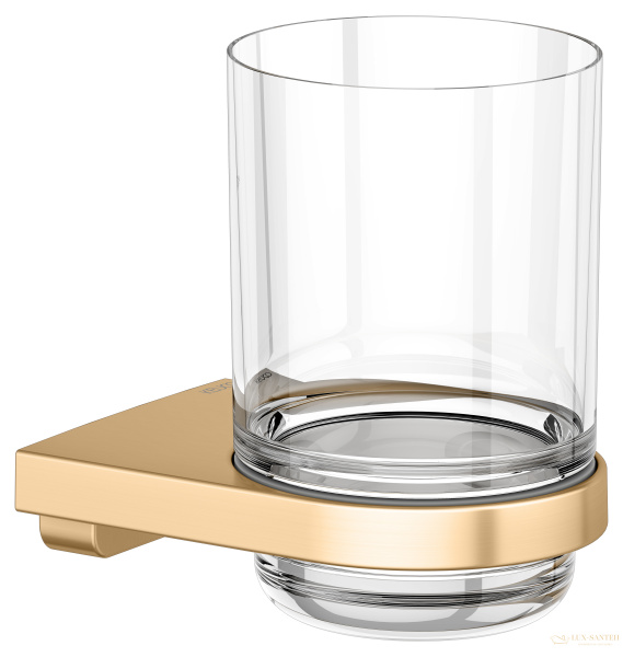 стакан хрустальный для зубных щеток подвесной keuco moll, 12750259000, латунь шлифованная