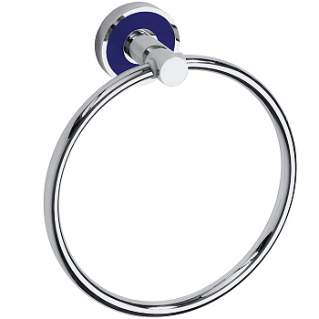 кольцо для полотенец bemeta trend-i 104104068e, хром синий