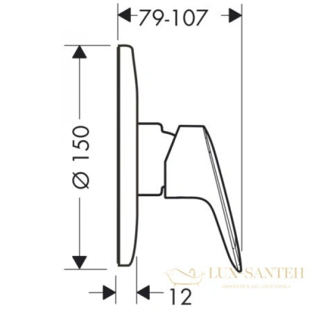 смеситель для душа hansgrohe logis 71606000 (внешняя часть)