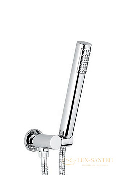 набор ручного душа emmevi 154/neo: шланг 150 см из латуни (c02706а) однорежимная лейка, черный матовый