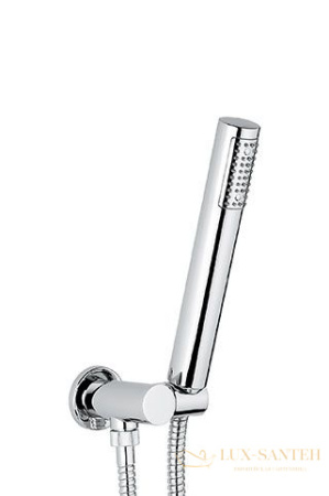 набор ручного душа emmevi 154/neo: шланг 150 см из латуни (c02706а) однорежимная лейка, черный матовый