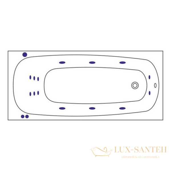 ванна whitecross layla 180x80 "smart", 0102.180080.100.smart.cr, белый