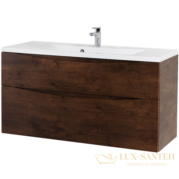 тумба под раковину belbagno marino-h60 marino-h60-1100-2c-so-rw-p 110 см подвесная, rovere moro