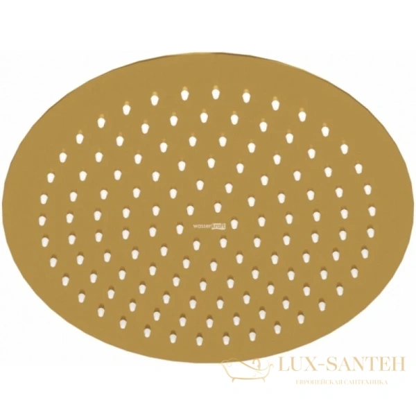 верхний душ wasserkraft aisch a259 248 мм, золотой матовый