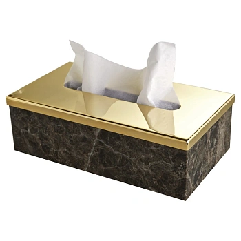 контейнер для бумажных салфеток 3sc palace pa70aemgd, золотой/коричневый