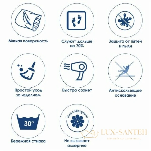 коврик wasserkraft wern bm-2554, светло-розовый